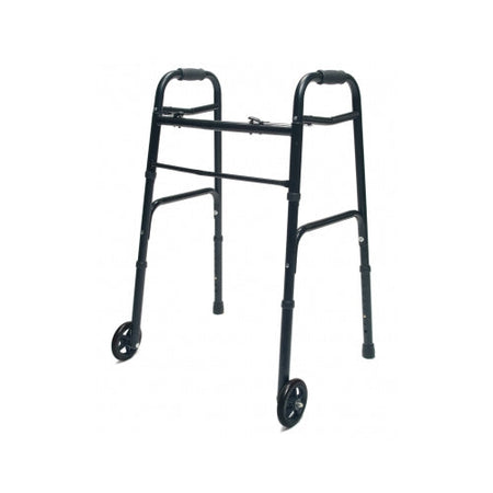 Lumex Everyday Dual Release Walker, With Fixed Front Wheels, Black (716270BK-2)