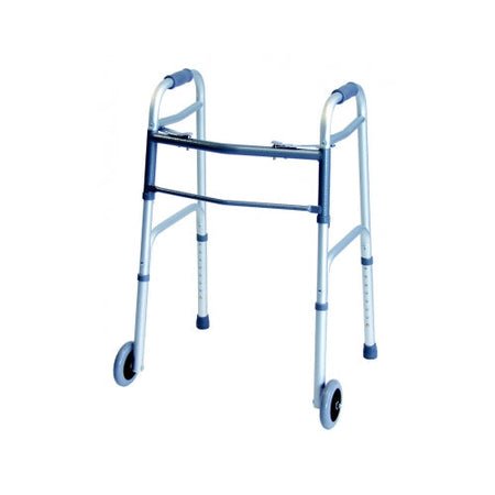 Lumex Everyday Dual Release Walker, Junior, With Fixed Front Wheels, Aluminum (716370A-4)