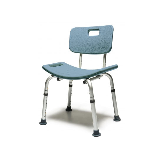 Lumex Platinum Collection Bath Seat with Backrest, Retail Packaging, Steel Blue (7921RB-1)