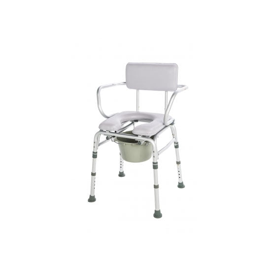 Lumex Knock Down Padded Commode Bath Seat with Arms (7947KD-1)
