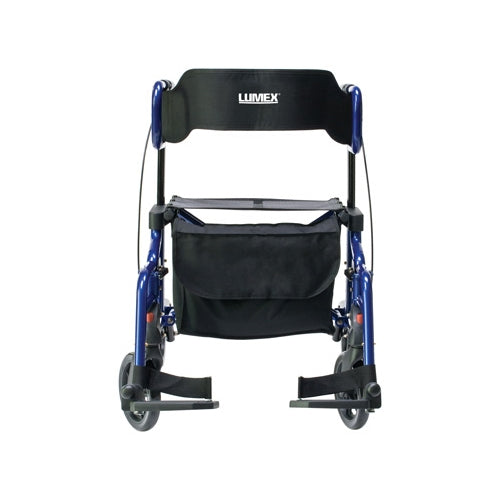 Lumex Hybrid LX Rollator Transport Chair, Majestic Blue (LX1000B)