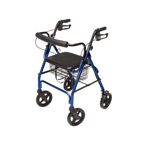 Lumex Walkabout Four-Wheel Contour Deluxe Rollator, Royal Blue (RJ4805B)