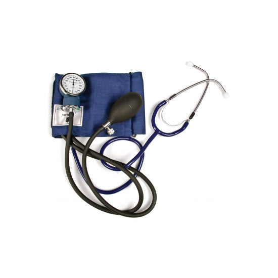 Lumiscope Self-Taking Blood Pressure Kit, With Attached Stethoscope, Blue (100-021)