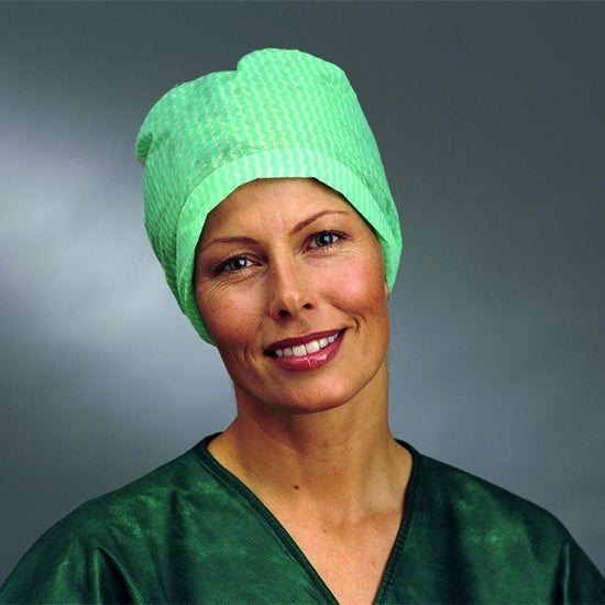 Molnlycke Barrier Surgical Cap, Flory Standard, Green (4410B)