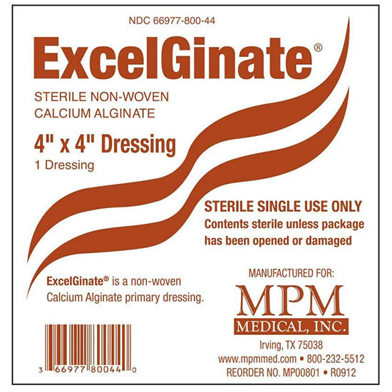 MPM Medical ExcelGinate Dressing, 4" x 4" (MP00801)