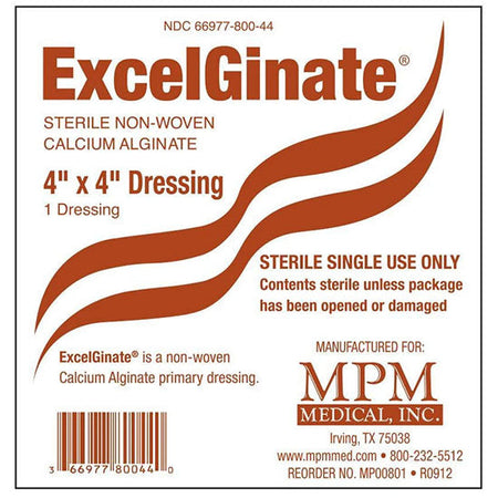 MPM Medical ExcelGinate Dressing, 4" x 4" (MP00801)