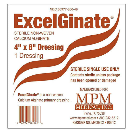 MPM Medical ExcelGinate Dressing, 4" x 8" (MP00802)