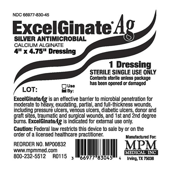 MPM Medical ExcelGinate AG Alginate Dressing, 4" x 4.75" (MP00832)