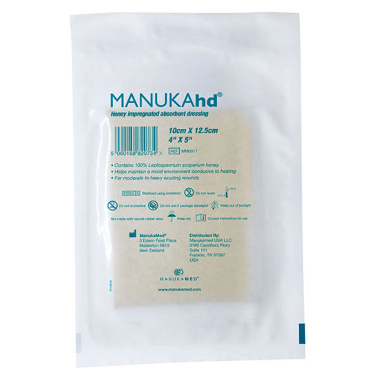 ManukaMed MANUKAhd Lite Honey Impregnated Absorbent Dressing, 2" x 2" (MM0030)
