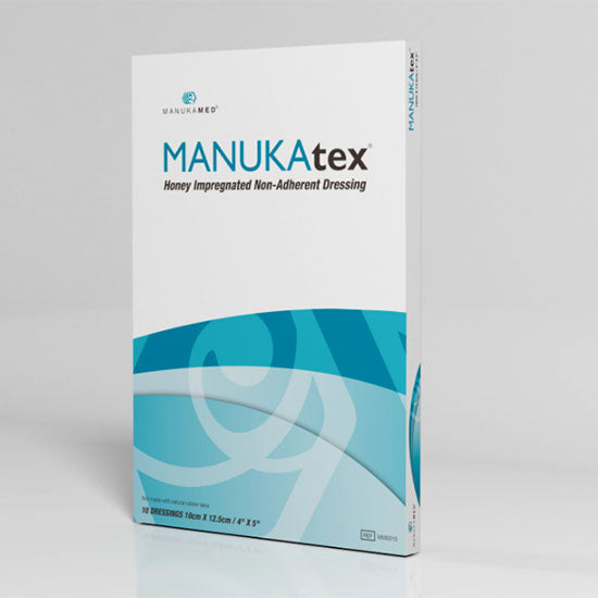 ManukaMed MANUKAtex Honey Impregnated Non-Adherent Dressing, 4" x 5" (MM0010)