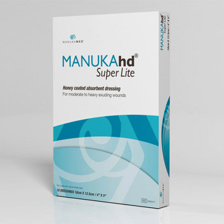 ManukaMed MANUKAhd Super Lite Honey Coated Absorbent Dressing, 4" x 5" (MM0071)