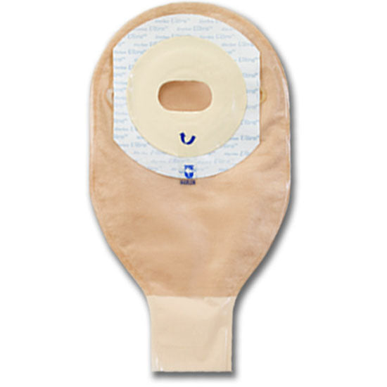 Marlen UltraExtra Ileostomy-Colostomy Drainable One-Piece Pouch, Flat, Pre-cut 1-1/4" x 1-1/2", Oval, Transparent (55288)