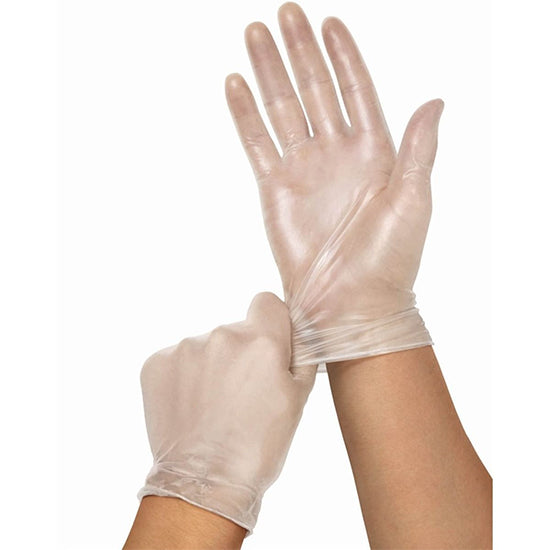 MediGuard Vinyl Synthetic Exam Gloves, Large, Clear (6MSV513)