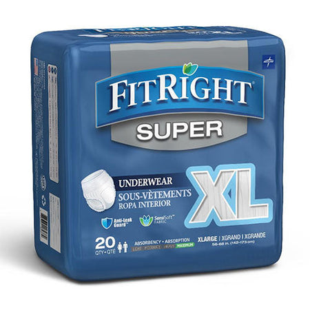 Medline FitRight Super Protective Underwear, Size XL (FIT33600A)