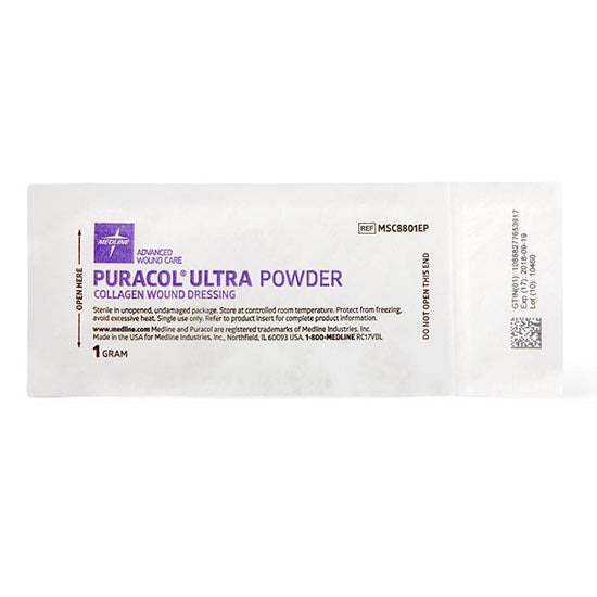 Medline Puracol Ultra Powder Collagen Wound Dressing, 1 g (MSC8801EP)