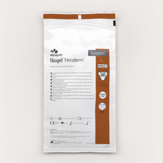 Molnlycke Biogel NeoDerm Surgical Glove, Single, Powder-Free, Latex-free, Size 8 (42980)