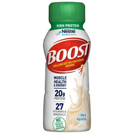 Nestle Healthcare Nutrition BOOST High Protein, Very Vanilla, 8oz Bottle (9413600)