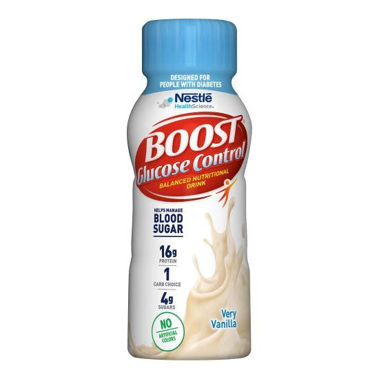 Nestle Healthcare Nutrition BOOST Glucose Control, Very Vanilla, 8oz Bottle (157800)