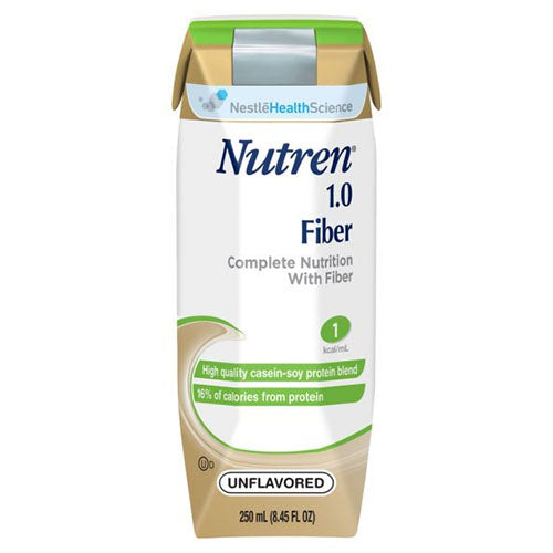 Nestle Nutren 1.0 Complete Liquid Nutrition with Fiber, Unflavored, 250mL Carton (9871616056)