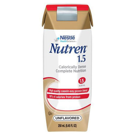 Nestle Nutren 1.5 Complete High-Calorie Liquid Nutrition, Unflavored, 250mL Carton (9871616220)