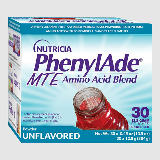 Nutricia PhenylAde MTE Amino Acid Blend, Unflavored, 12.8g Pouch (119862)