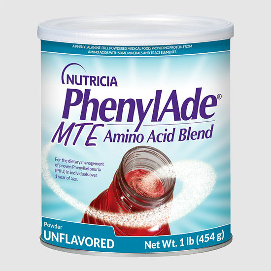 Nutricia PhenylAde MTE Amino Acid Blend, Unflavored, 454g Can (120448)