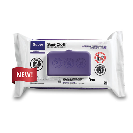 PDI Super Sani-Cloth Germicidal Disposable Wipe, Softpack (A22480)