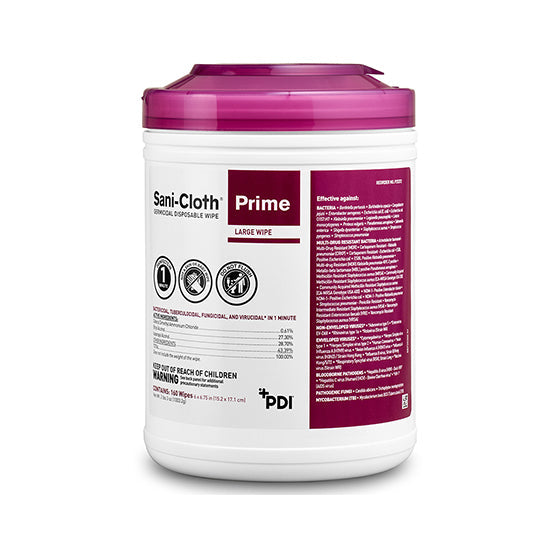 PDI Sani-Cloth Prime Germicidal Disposable Wipe, Large Canister (P25372)