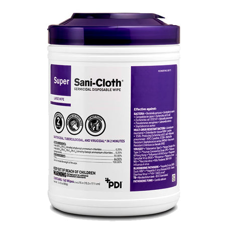 PDI Super Sani-Cloth Germicidal Disposable Wipe, Large Canister (Q55172)