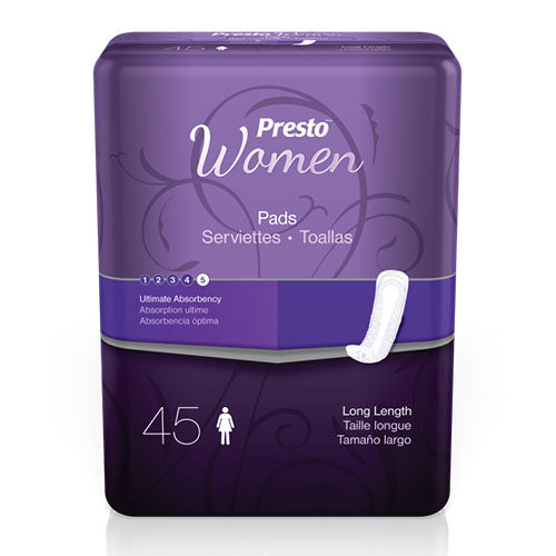 Presto Ultimate Pads for Women, Long (BCP41510)