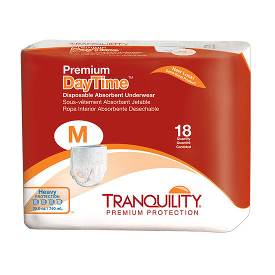 Tranquility Premium DayTime Disposable Absorbent Underwear, Medium (2105)