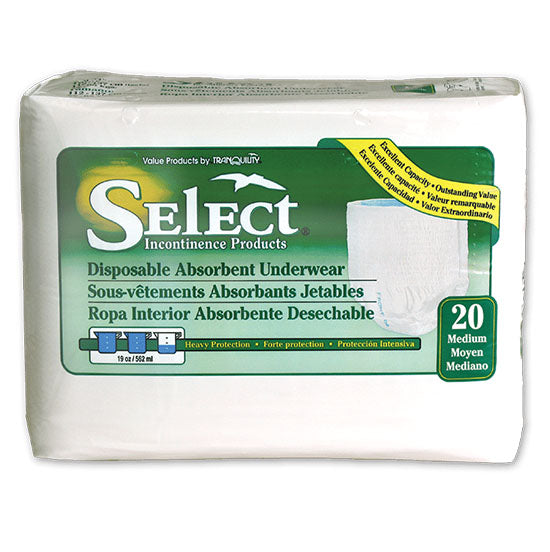 Select Disposable Absorbent Underwear, Medium (2605)