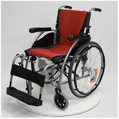 Karman S-Ergo 125 16" Ergonomic Wheelchair w/Flip-Back Armrest and Swing Away Footrest in Orange