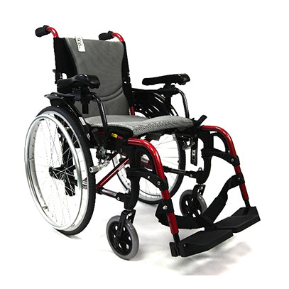 Karman S-Ergo 305 16" Ultra Lightweight Ergonomic Wheelchair w/Adjustable Height in Red