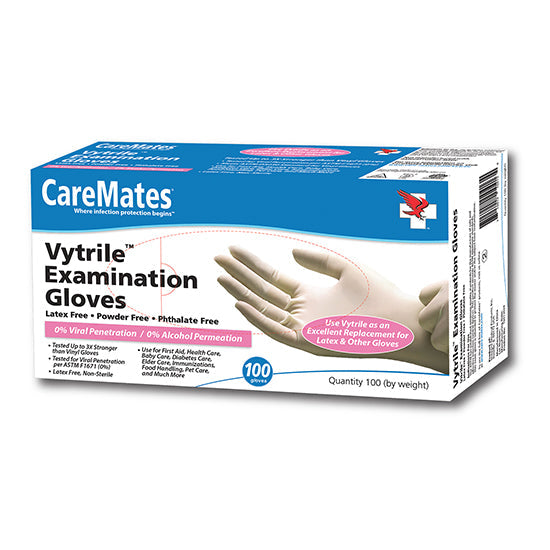 Shepard Medical CareMates Vytrile Exam Gloves, Small (10411020)