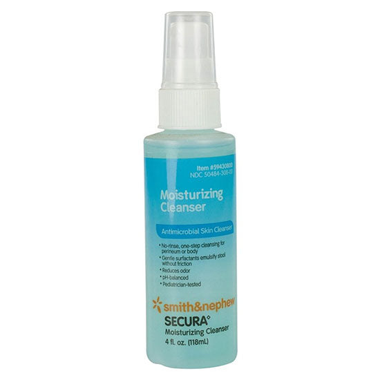 Smith & Nephew Secura Moisturizing Antimicrobial Skin Cleanser, 4oz Spray Bottle (59430800)