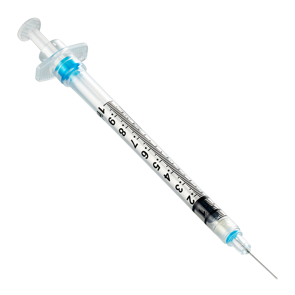 Sol Millennium SOL-CARE 1ml TB Safety Syringe w/Fixed Needle 27G x 1/2" (100019IM)