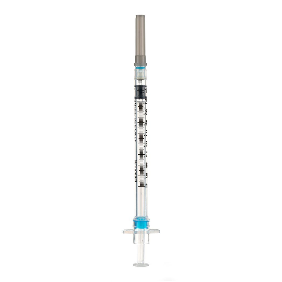 Sol Millennium SOL-CARE 1ml TB Safety Syringe w/Fixed Needle 22G x 1 1/2" (100040IM)