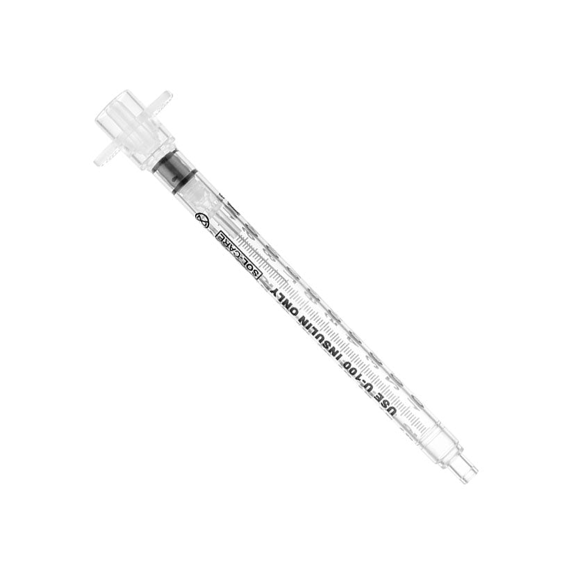 Sol Millennium SOL-CARE 1ml Insulin Safety Syringe w/Fixed Needle 28G x 1/2" (100071IM)