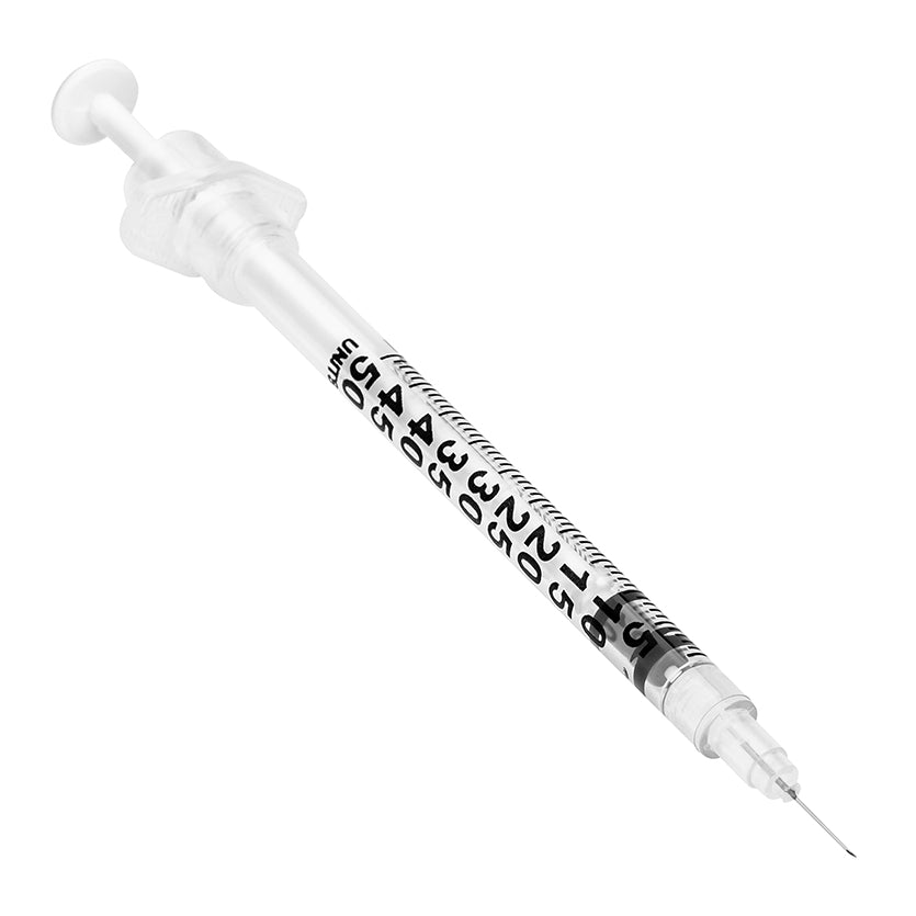 Sol Millennium SOL-CARE 0.5ml Insulin Safety Syringe w/Fixed Needle 30G x 5/16" (100089IM)