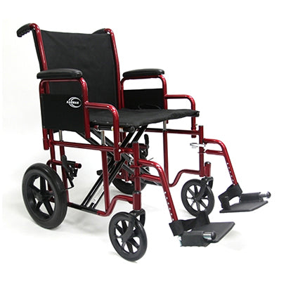 Karman 20" Heavy Duty Transport Wheelchair w/Removable Footrest and Armrest (T-920W)