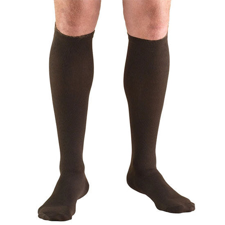 Surgical Appliance Truform Men's Dress Knee High Support Sock, 30-40 mmHg, Brown, X-Large (1954BN-XL)