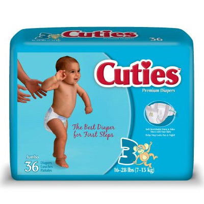 First Quality Cuties Essentials Baby Diapers, Size 3 (CR3001)