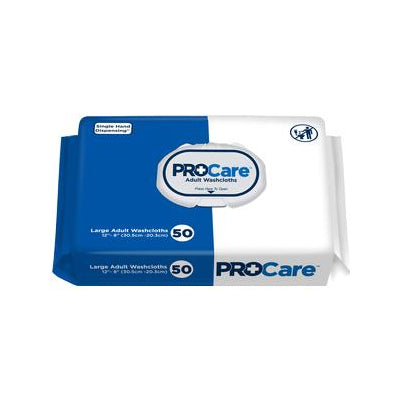 First Quality ProCare Adult Washcloth, 12" x 8", Soft Pack (CRW-050)