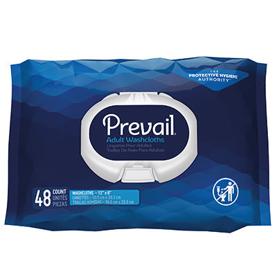 Prevail Adult Washcloth Soft Pack with Press-n-Pull Lid, 12" x 8" (WW-710)